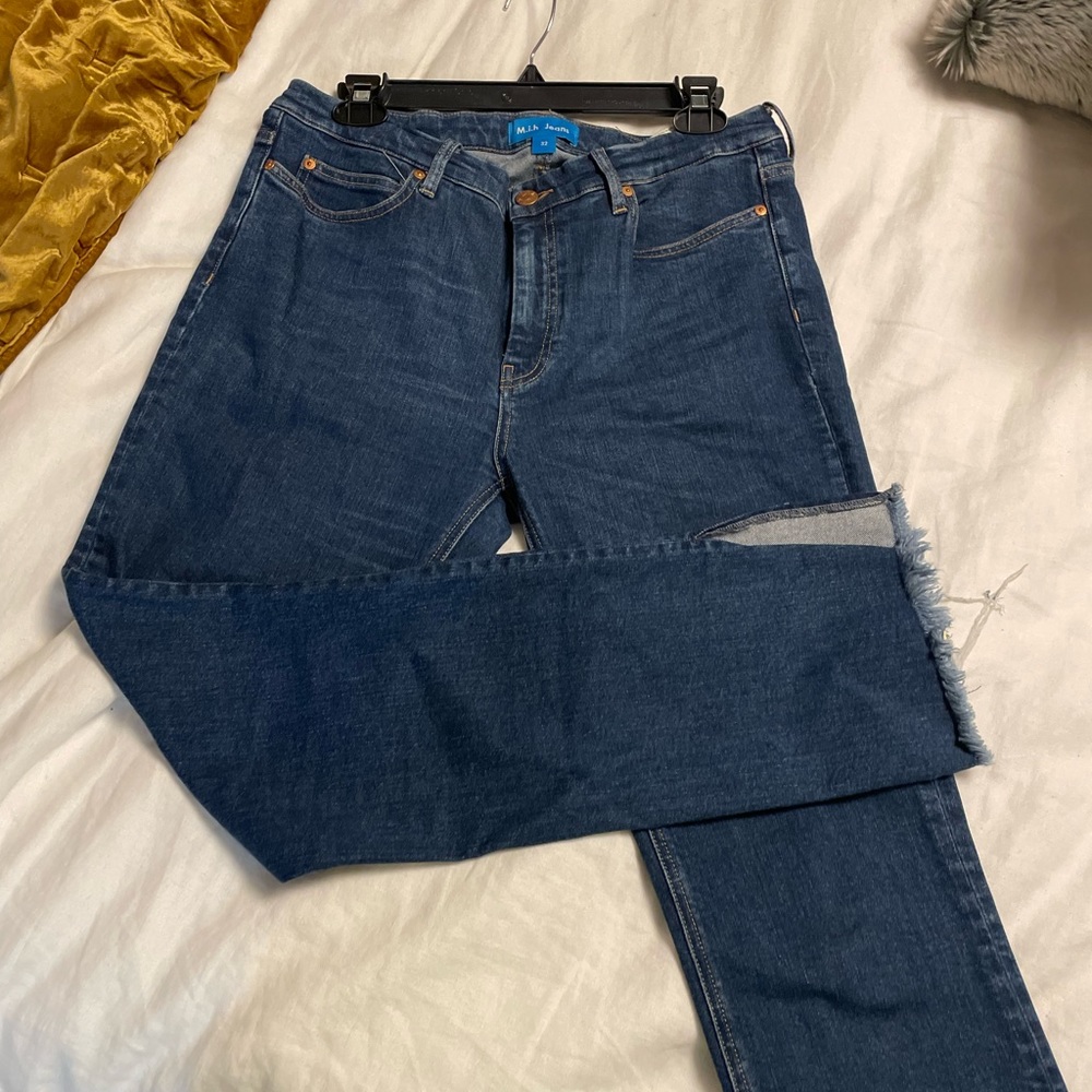 M.i.h. Jeans Daily Jean Crop Split Hem Raw Size 32 color Earl